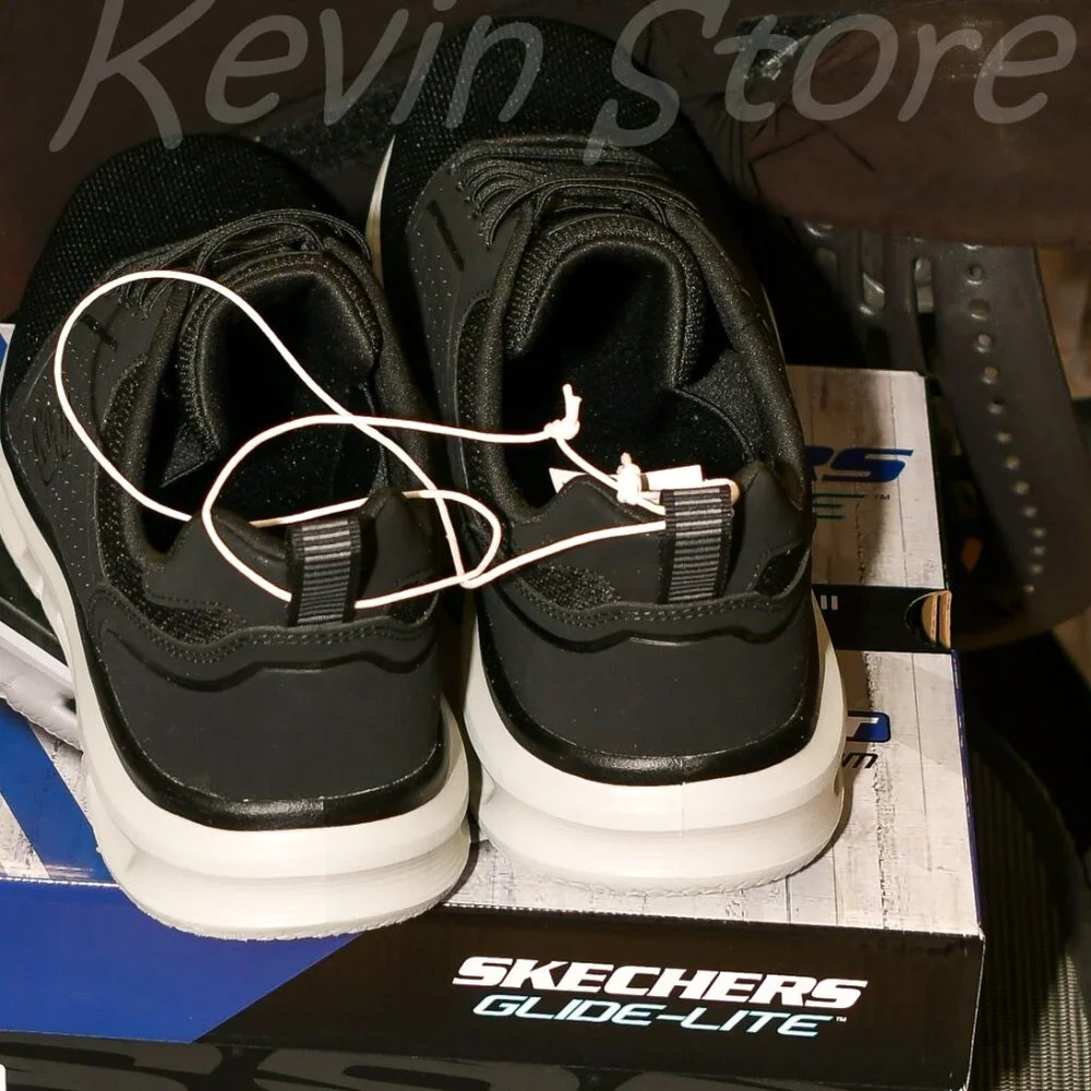 2 Pairs- Blue+Black- Skechers Men's Glide‎ Lite Pacer Shoe. Price for 2.